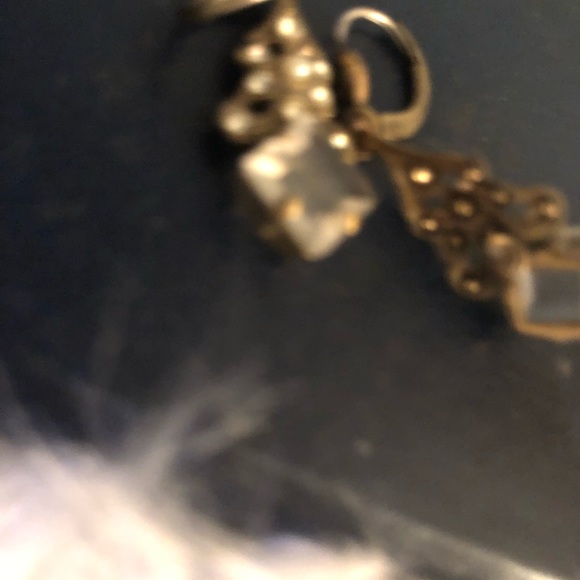 Square cubic and stud earrings - Picture 5 of 5